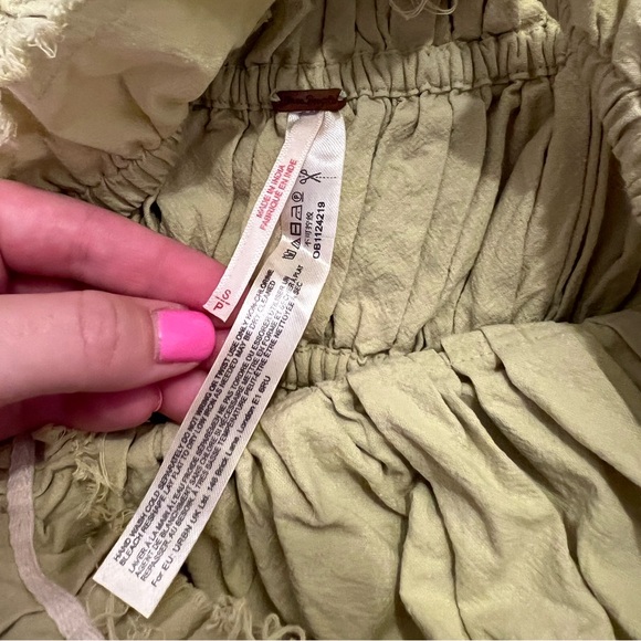 Free People Peplum Tie Side Top Sage green - Picture 3 of 3